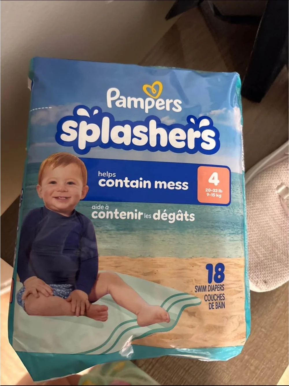 Pampers Splashers Swim Diapers Size 4 - Blue
